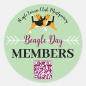 Beagle Dog Day Mailing  Runder Aufkleber (Vorderseite)