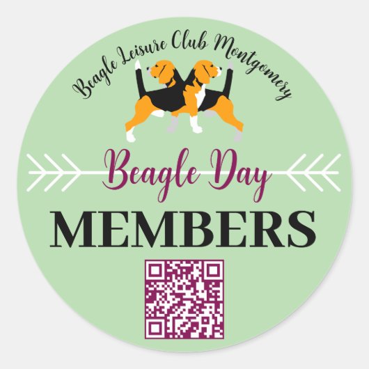 Beagle Dog Day Mailing Runder Aufkleber (Vorderseite)