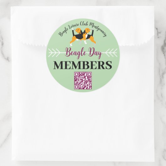 Beagle Dog Day Mailing  Runder Aufkleber (Tasche)