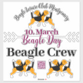 Beagle Dog Day Postsendung Aufkleber (Blatt)