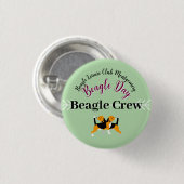 Beagle Dog Day Postsendung  Button (Vorne & Hinten)