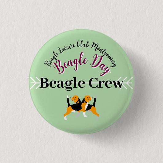 Beagle Dog Day Postsendung  Button (Vorderseite)