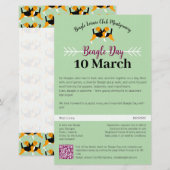 Beagle Dog Day Postversand Briefpapier (Vorne/Hinten)