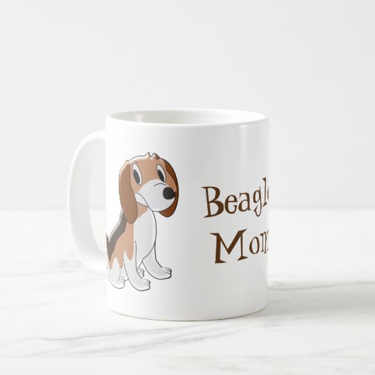 Beagle Dog Design Personalisiert Kaffeetasse (Vorderseite Links)
