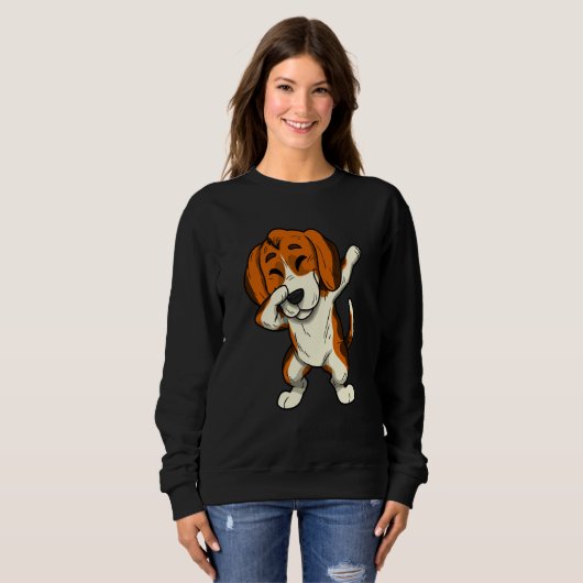 Beagle Dog Dogs Dabbing Beagle Sweatshirt (Vorne ganz)