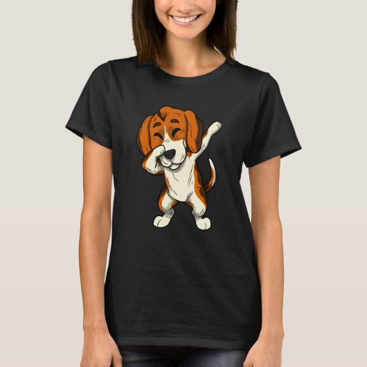 Beagle Dog Dogs Dabbing Beagle T-Shirt (Vorderseite)