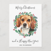 Beagle Dog Elegant Frohe Weihnachten (Vorderseite)