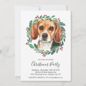 Beagle Dog Elegantes Party Einladung (Vorderseite)