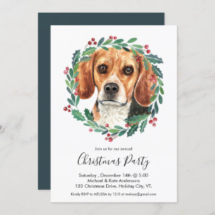 Beagle Dog Elegantes Party Einladung