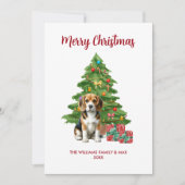 Beagle Dog Familie Weihnachten (Vorderseite)