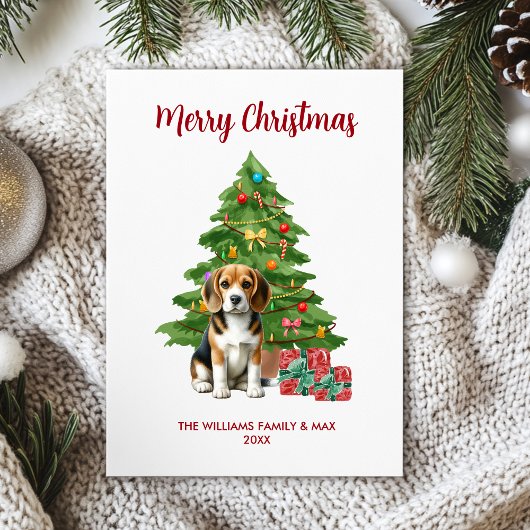 Beagle Dog Familie Weihnachten