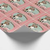 Beagle Dog farbenfroh Geschenkpapier (Ecke)
