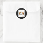 Beagle Dog - Farbportrait Runder Aufkleber (Tasche)