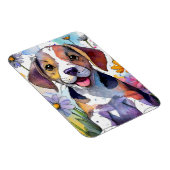 Beagle Dog Foto Magnet (Rechte Seite)