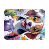 Beagle Dog Foto Magnet (Horizontal)
