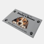 Beagle Dog Fußmatte (Schrägansicht)