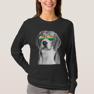 Beagle Dog Gay Pride Flag Sonnenbrille Lgbt T-Shirt
