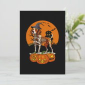 Beagle Dog Halloween Einladung (Stehend Vorderseite)
