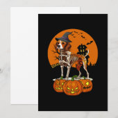 Beagle Dog Halloween Einladung (Vorne/Hinten)