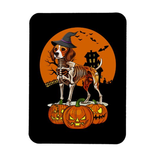Beagle Dog Halloween Magnet (Vertikal)