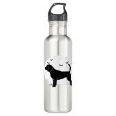 Beagle Dog � Halloween Moon Silhouette Oversized T Edelstahlflasche (Vorderseite)