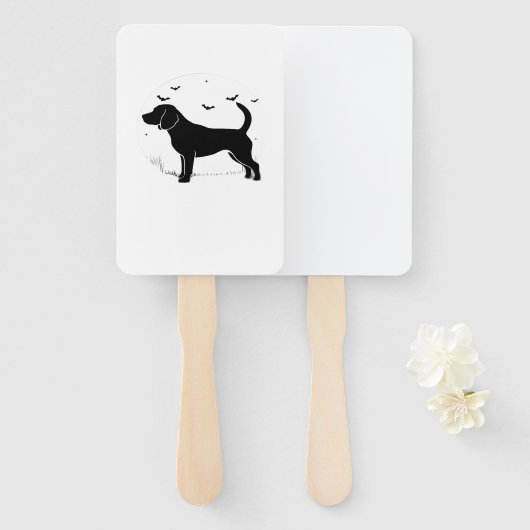 Beagle Dog � Halloween Moon Silhouette Oversized T Fächer (Vorne und Hinten)