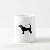Beagle Dog � Halloween Moon Silhouette Oversized T Kaffeetasse (Mittel)