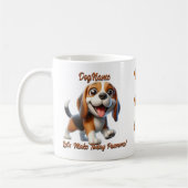 Beagle - Dog hinzufügen, Text ändern Kaffeetasse (Links)