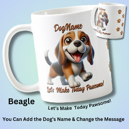 Beagle - Dog hinzufügen, Text ändern Kaffeetasse