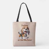Beagle - Dog hinzufügen, Text ändern Tasche (Rückseite)