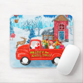 Beagle Dog in Christmas Delivery LKW Schnee Mousepad (Mit Mouse)
