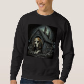 Beagle Dog in Doghouse Dark Gothic Sweatshirt (Vorderseite)