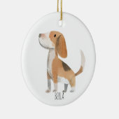 Beagle Dog Keramik Ornament (Rechts)