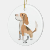 Beagle Dog Keramik Ornament (Links)