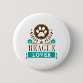 Beagle Dog Lover Button (Vorderseite)