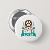 Beagle Dog Lover Button (Vorne & Hinten)