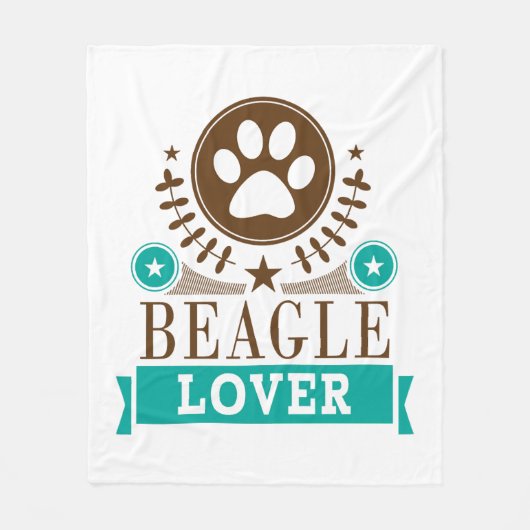 Beagle Dog Lover Fleecedecke (Vorderseite)