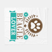Beagle Dog Lover Fleecedecke (Vorderseite (Horizontal))