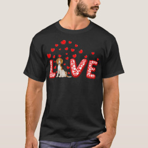 Beagle Dog Lover Funny Hearts Liebe Beagle Valenti T-Shirt