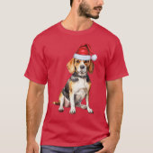 Beagle Dog Lover Funny Weihnachten T - Shirt (Vorderseite)