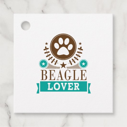 Beagle Dog Lover Geschenkanhänger (Vorderseite)