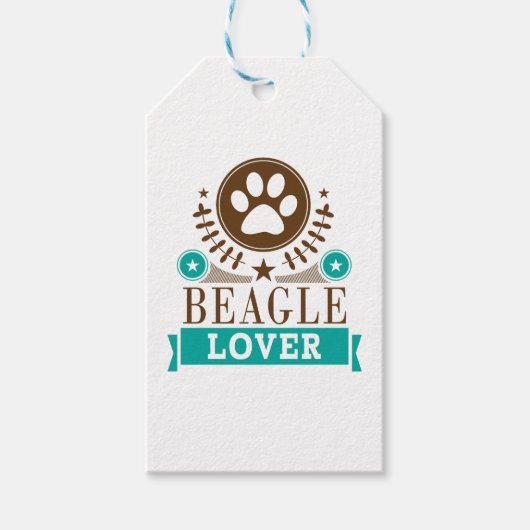 Beagle Dog Lover Geschenkanhänger (Vorderseite)