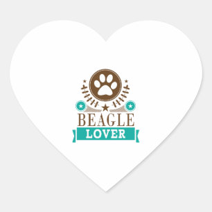 Beagle Dog Lover Herz-Aufkleber