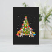 Beagle Dog Lover Matching Santa Beagle Weihnachten RSVP Karte (Stehend Vorderseite)