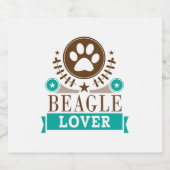 Beagle Dog Lover Schaumweinetikett (Einzelnes Label)