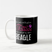 Beagle Dog Lover Tattoo Funny Dog Mama Geschenk Id Kaffeetasse (Links)