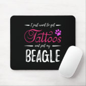 Beagle Dog Lover Tattoo Funny Dog Mama Geschenk Id Mousepad (Mit Mouse)