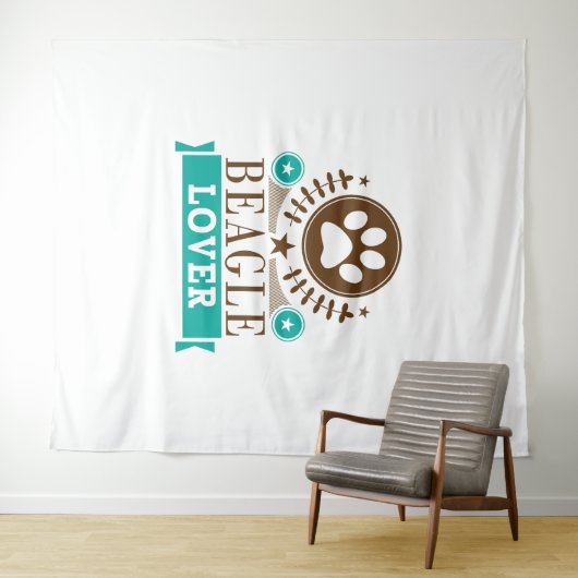 Beagle Dog Lover Wandteppich (Beispiel (Horizontal))