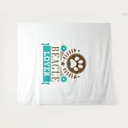 Beagle Dog Lover Wandteppich (Vorderseite (Horizontal))