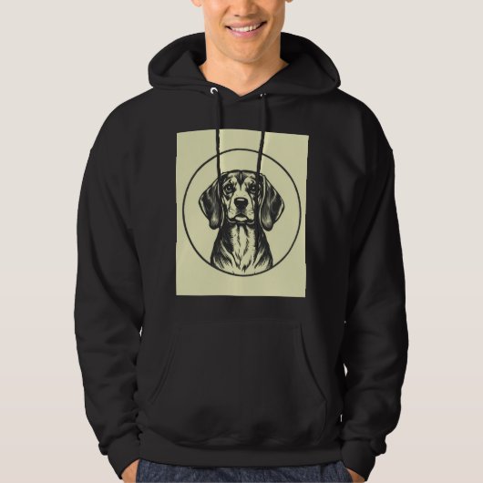 "Beagle Dog Lover's Hoodie" Hoodie (Vorderseite)
